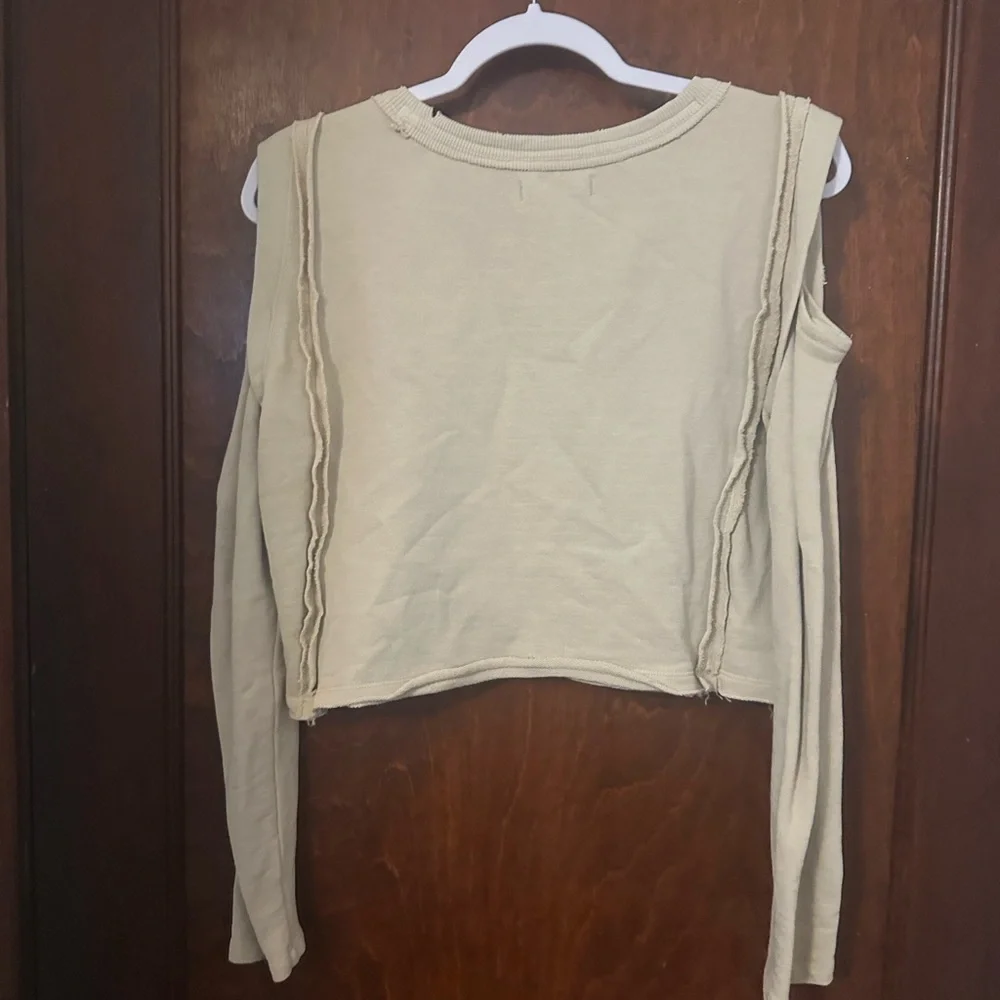 Free People We The Free Davis Cold Shoulder Pullover Cutout Top XS
